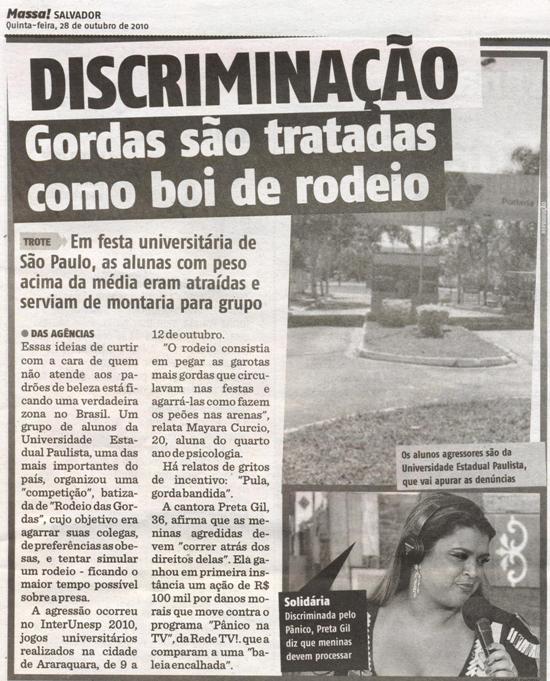 Textos preconceituosos e fotos machistas nas páginas do novo jornal do Grupo A Tarde (Foto: Reprodução)