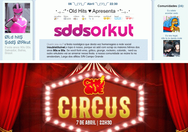 Orkut e Circo são temas de festas neste fim de semana