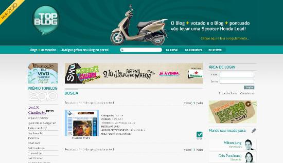 Aberta votação para escolher os três melhores do Top Blog 2010