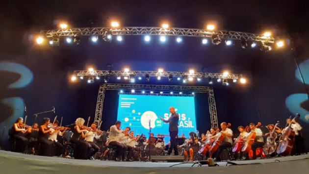 Margareth Menezes e Majur participam de apresentação da Orquestra Sinfônica Heliópolis em Salvador